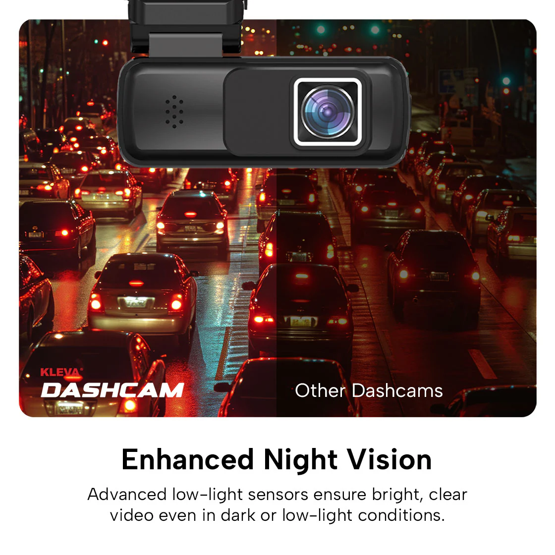 KLEVA® 2K Dash Cam with Wi-Fi & Loop Recording Car Camera + FREE 16GB SD Card - Image 3