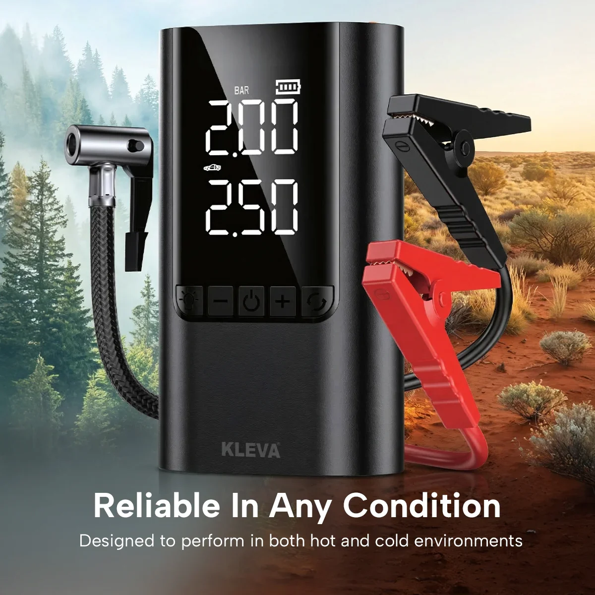 Kleva 6-in-1 Car Jump Starter & Air Compressor 6000mAh Power Bank - Image 7
