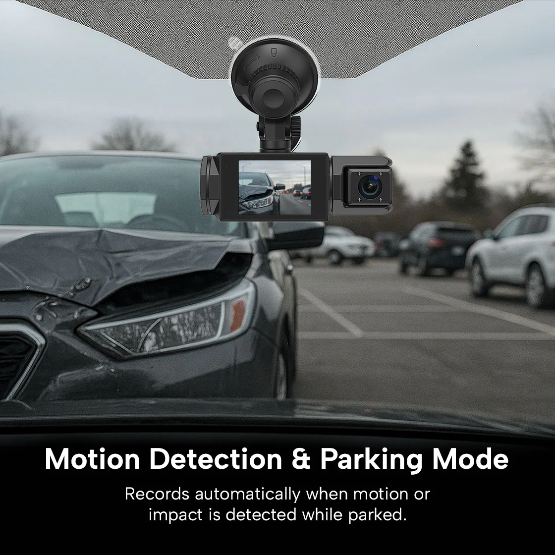KLEVA® Dash Cam X – Front, Interior & Rear Dash Camera - Full HD Car Recorder + 16GB SD Card - Image 3