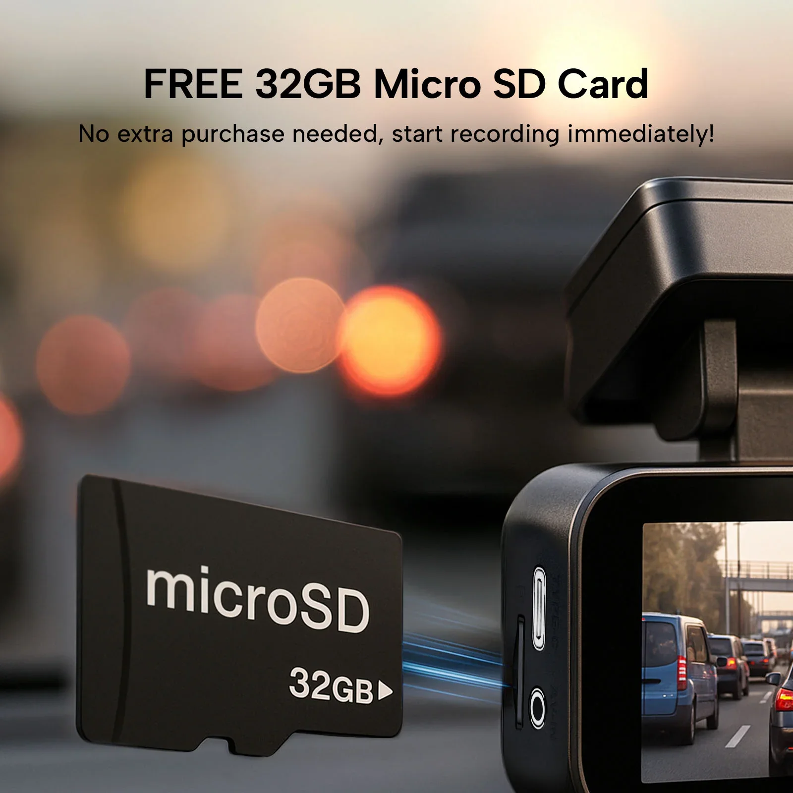 Kleva 4K UHD Front & Rear Dash Cam Car Dashboard Recorder with 3" Screen + FREE 32GB Micro SD Card - Image 7