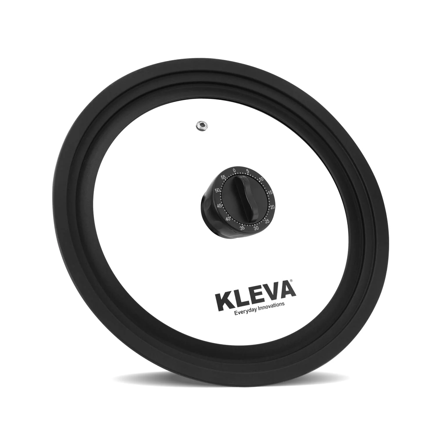 Universal Glass Lid With Detachable Timer Knob + Soft Touch Silicone Rims