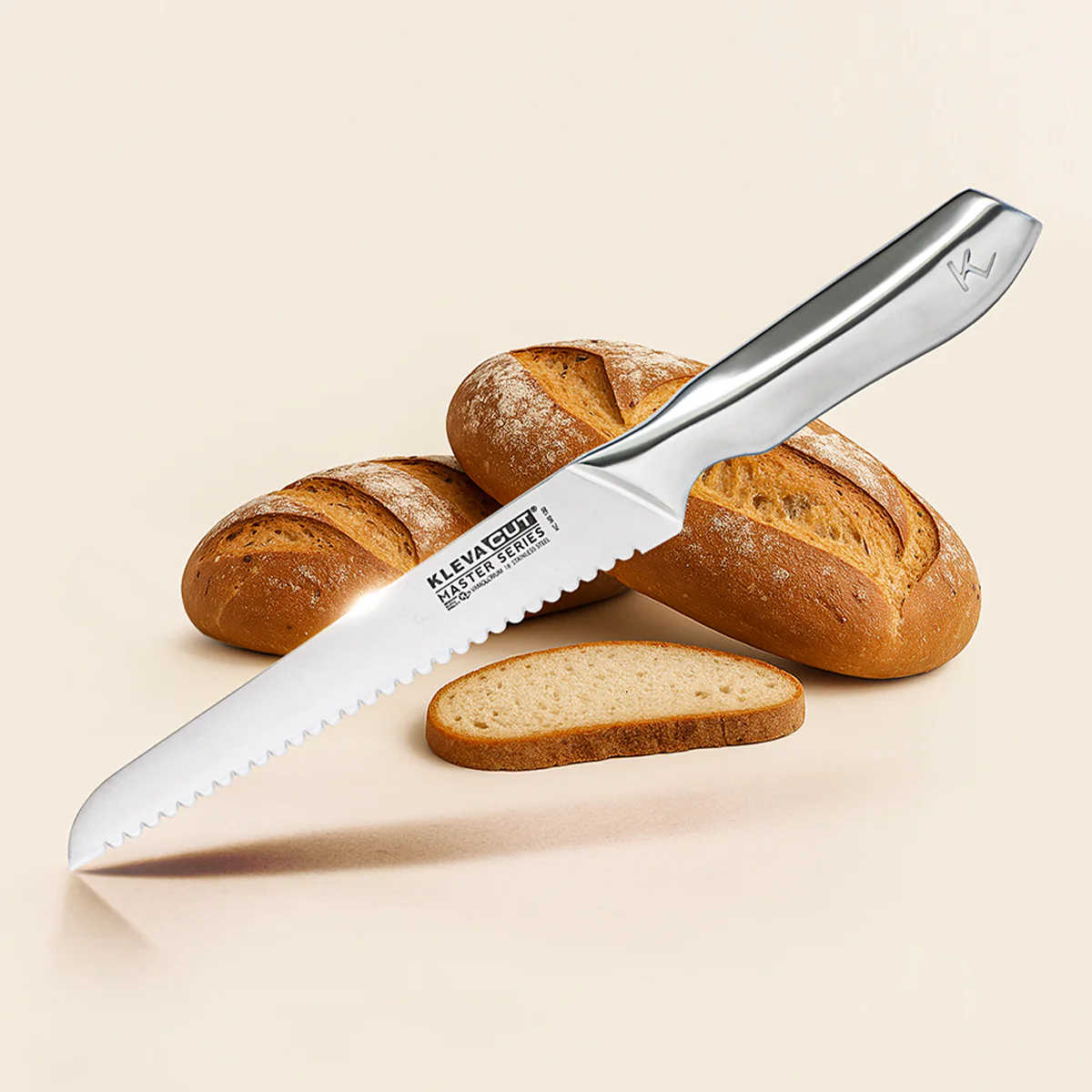 KlevaCut® Master Series Double-Edge Serrated Bread Knife - 20cm - Image 5